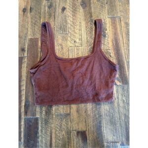 Abercrombie & fitch brown cropped tank size large sleepwear collection
